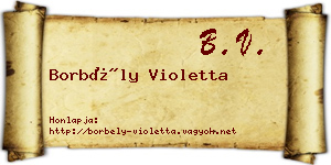 Borbély Violetta névjegykártya