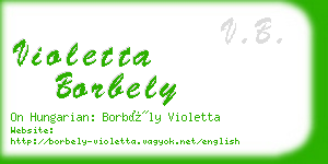 violetta borbely business card